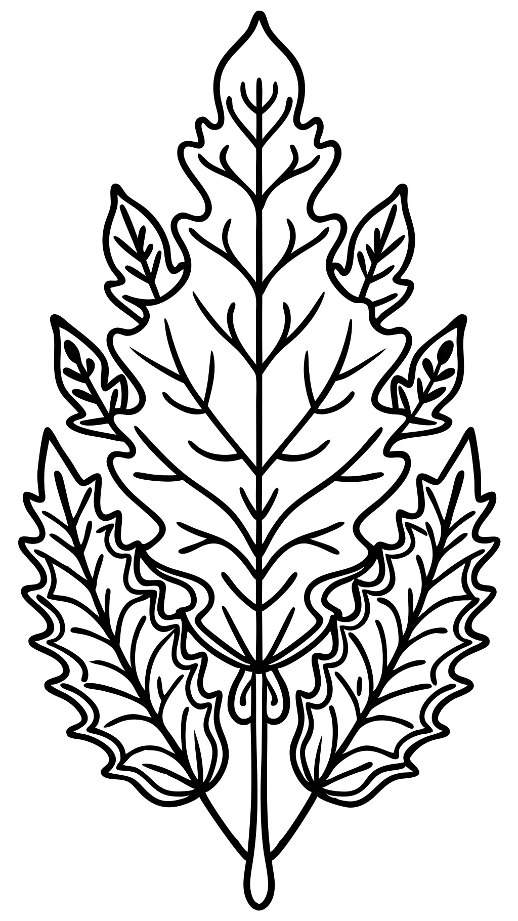 coloring pages leaves